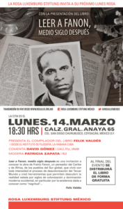 LUNES ROSA: presentación del libro “Leer a Fanon, medio siglo después”
