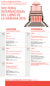 Programa de presentaciones y conferencias en la XXV Feria Internacional del Libro De la Habana 2016