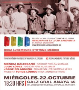 Miércoles Rosa "Memorias de la Lucha Sandinista" de Mónica Baltodano"